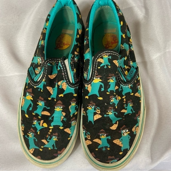Perry the Platypus Kids Vans Shoes Size 3.5 Phineas and Ferb Limited Edition - Picture 1 of 8